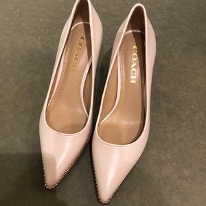 Coach White Heels